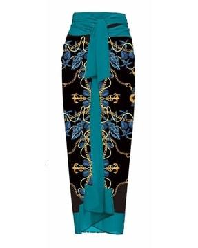 women printed a-line skirt