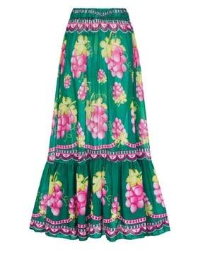 women printed a-line skirt