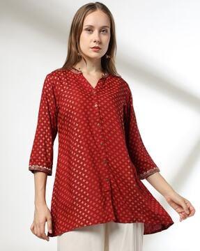 women printed a-line tunic