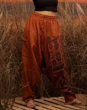 women printed baggy harem pants