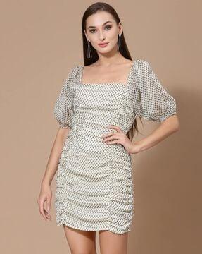 women printed bodycon dress