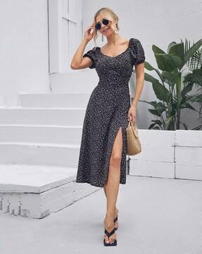 women printed bodycon dress