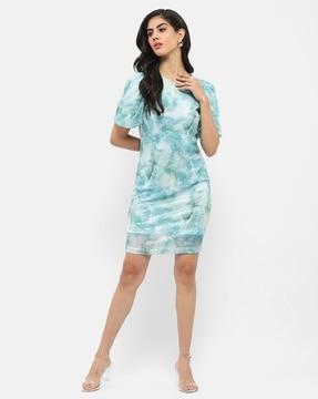 women printed bodycon dress