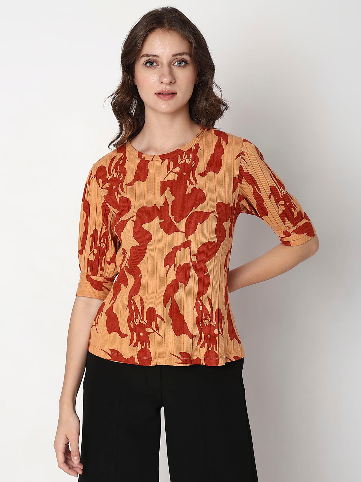 women printed casual multi-color top