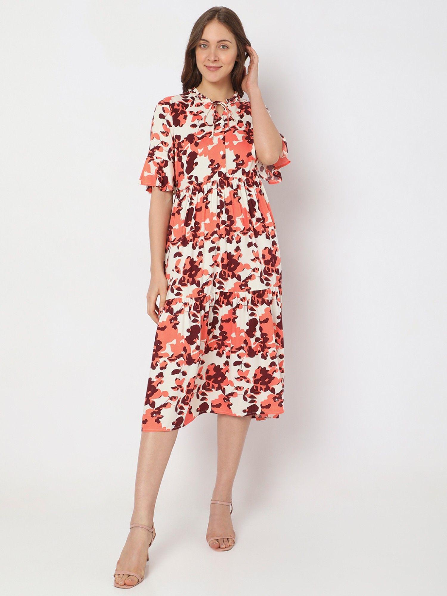 women printed casual wear multi color dress