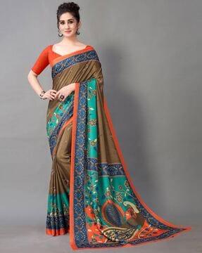 women printed chiffon saree