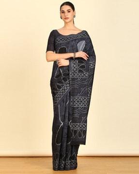 women printed chiffon saree