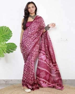 women printed cotton saree
