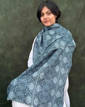 women printed cotton scarf