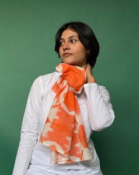 women printed cotton scarf