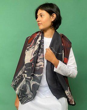 women printed cotton scarf