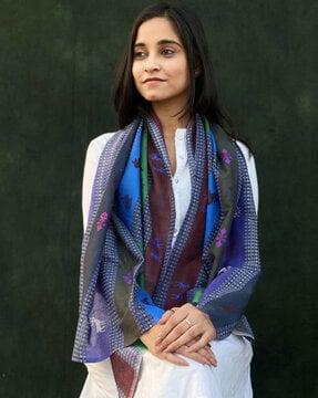 women printed cotton scarf