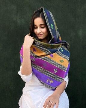 women printed cotton scarf