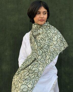 women printed cotton stole