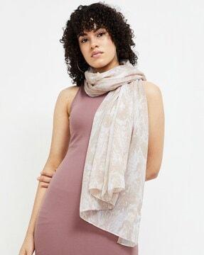 women printed cotton stole