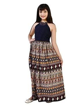 women printed fit & flare dress