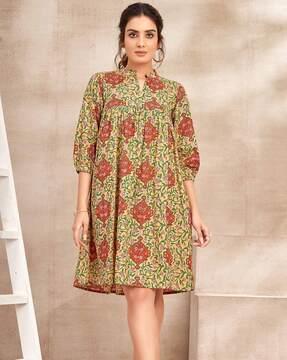 women printed fit & flared dress