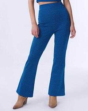 women printed flared pants