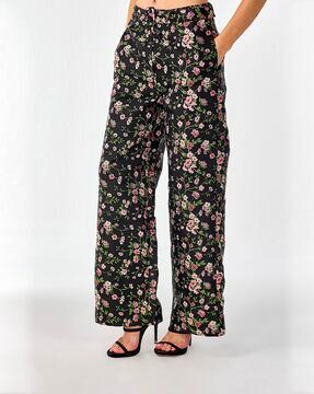 women printed flared pants