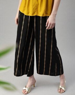 women printed flared pants