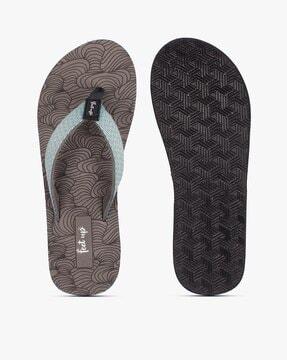 women printed flip-flops