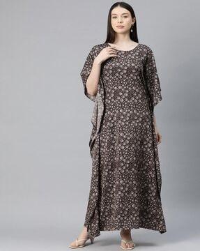 women printed gown dress