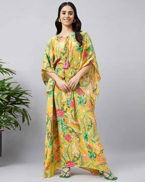 women printed gown dress