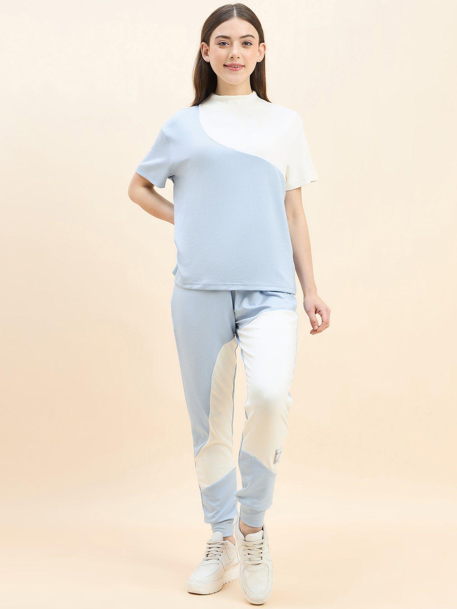 women printed half sleeves t-shirt and jogger ( set of 2)