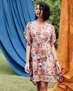 women printed kaftan dress