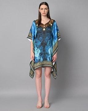 women printed kaftan dress