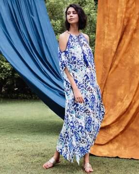 women printed kaftan dress