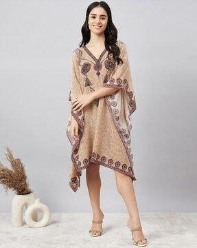 women printed kaftan dress