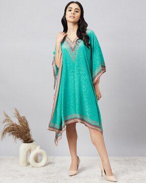 women printed kaftan dress