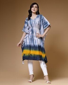 women printed kaftan kurta