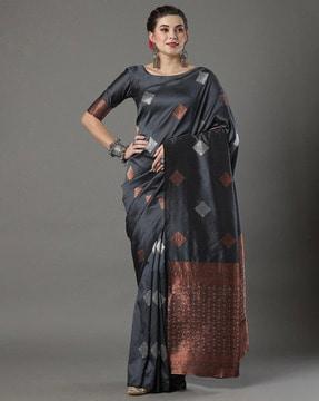 women printed kanjeevaram silk saree
