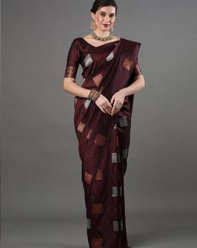 women printed kanjeevaram silk saree