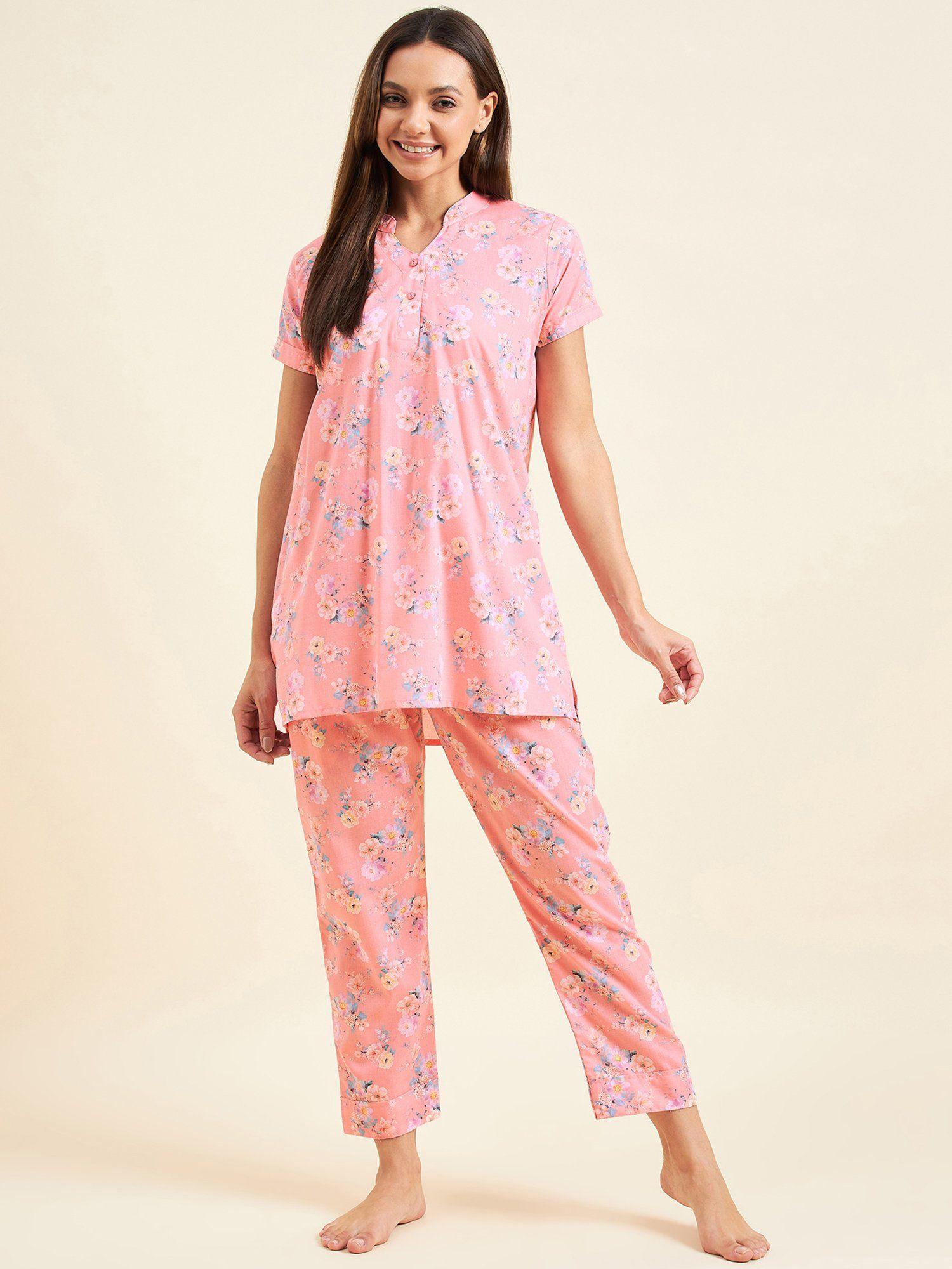 women printed kurta pyjama ( set of 2)
