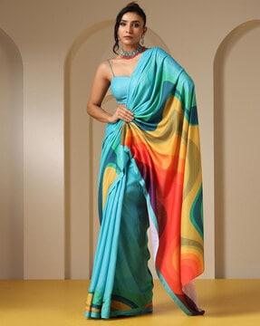 women printed linen saree