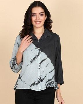 women printed loose fit shirt