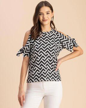 women printed loose fit top