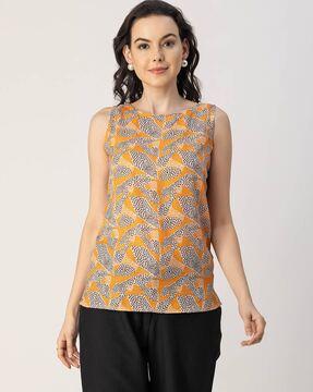 women printed loose fit top