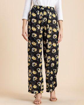 women printed loose fit trousers