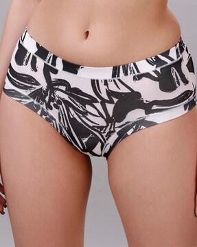 women printed mid-rise briefs