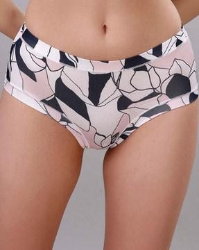 women printed mid-rise briefs