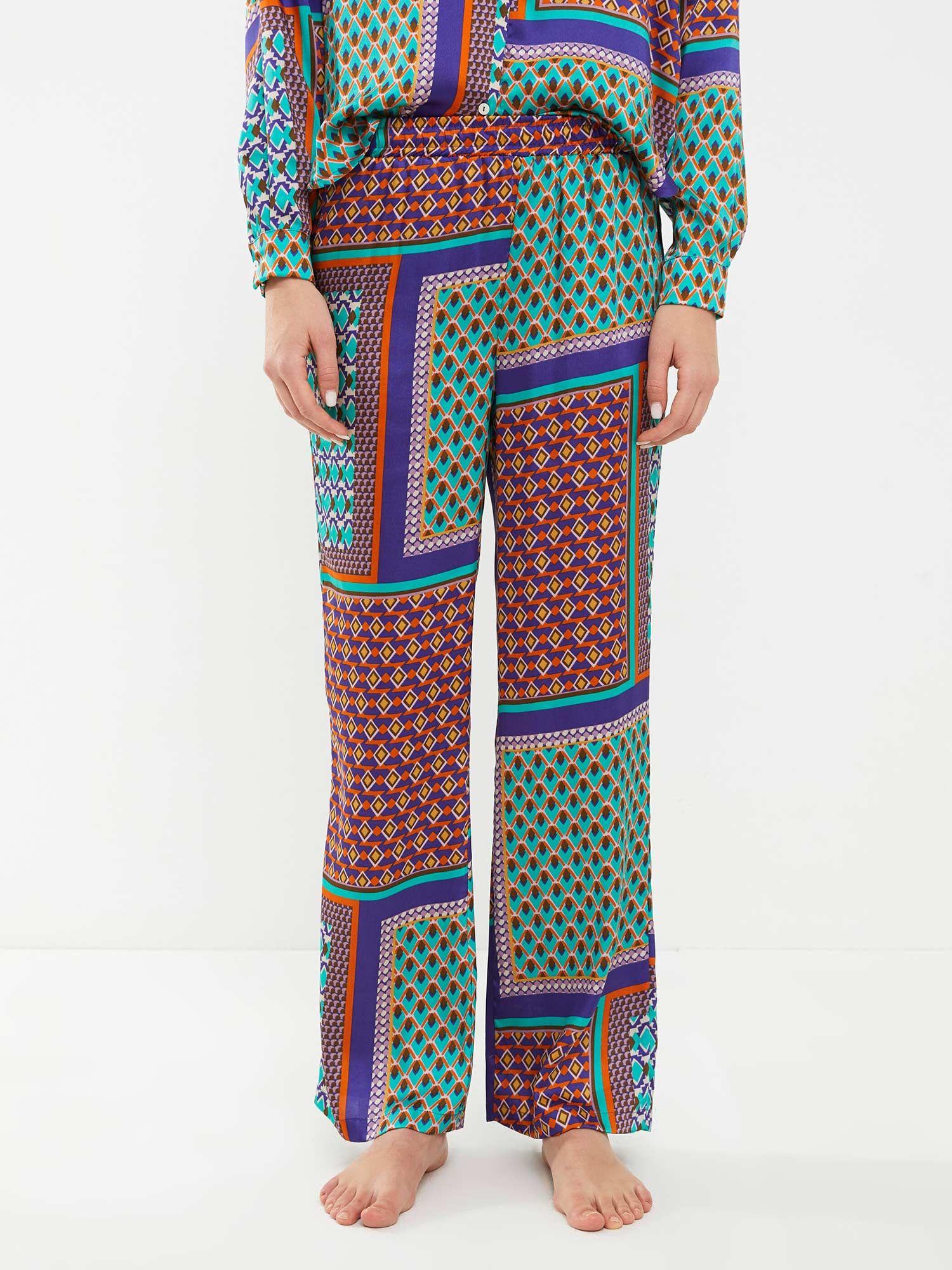 women printed multicolor trousers