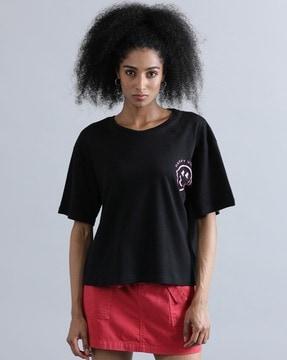 women printed oversized fit t-shirt