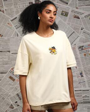 women printed oversized fit t-shirt