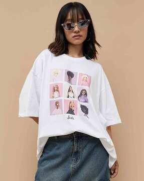 women printed oversized fit t-shirt