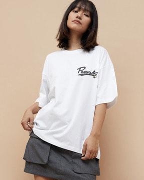 women printed oversized fit t-shirt