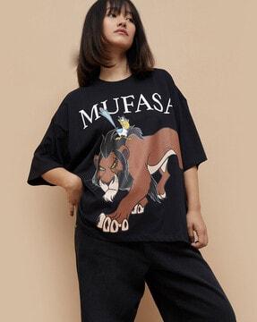 women printed oversized fit t-shirt